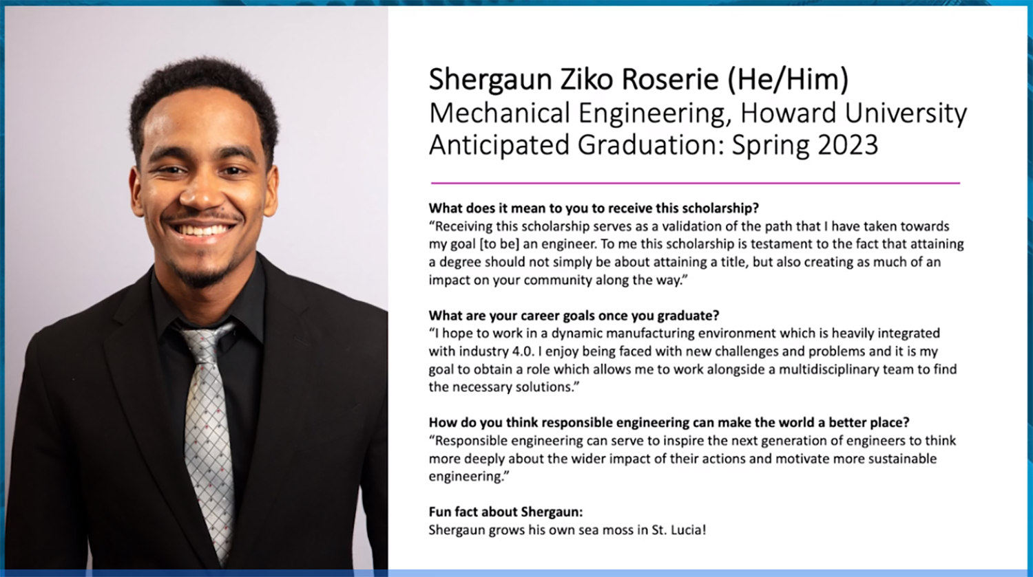 Shergaun Roserie, an engineering student at Howard University