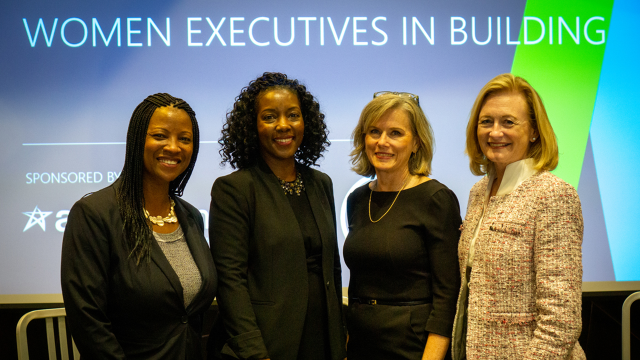 Photo: From left, Lakisha A. Woods, President & CEO of the National Institute of Building Sciences; Paula Glover, CEO of American Association of Blacks in Energy; Andrea Rutledge, President & CEO of the Construction Management Association of America, and Dawn Sweeney, President & CEO of the National Restaurant Association