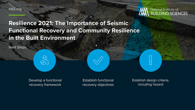 Resilience 2021: The Importance of Seismic Functional Recovery and Community Resilience in the Built Environment