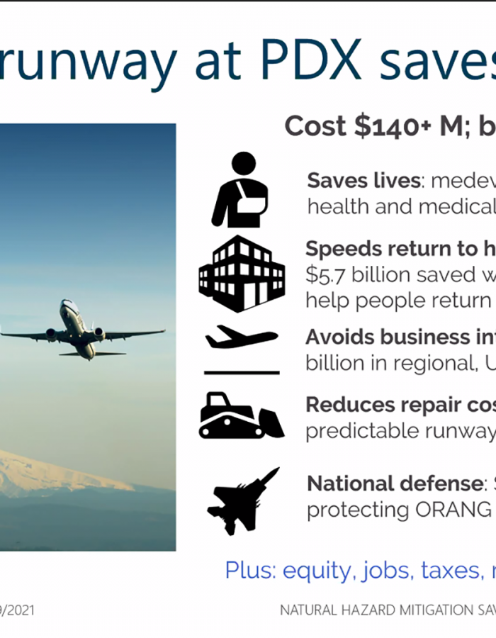 Resilience 2021: For Every $1 Spent on a Resilient Runway at PDX, Oregon Will Save $50.